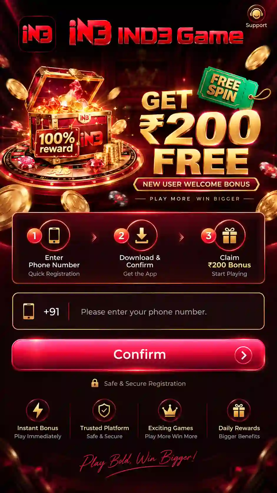 IND3 Game Android app interface