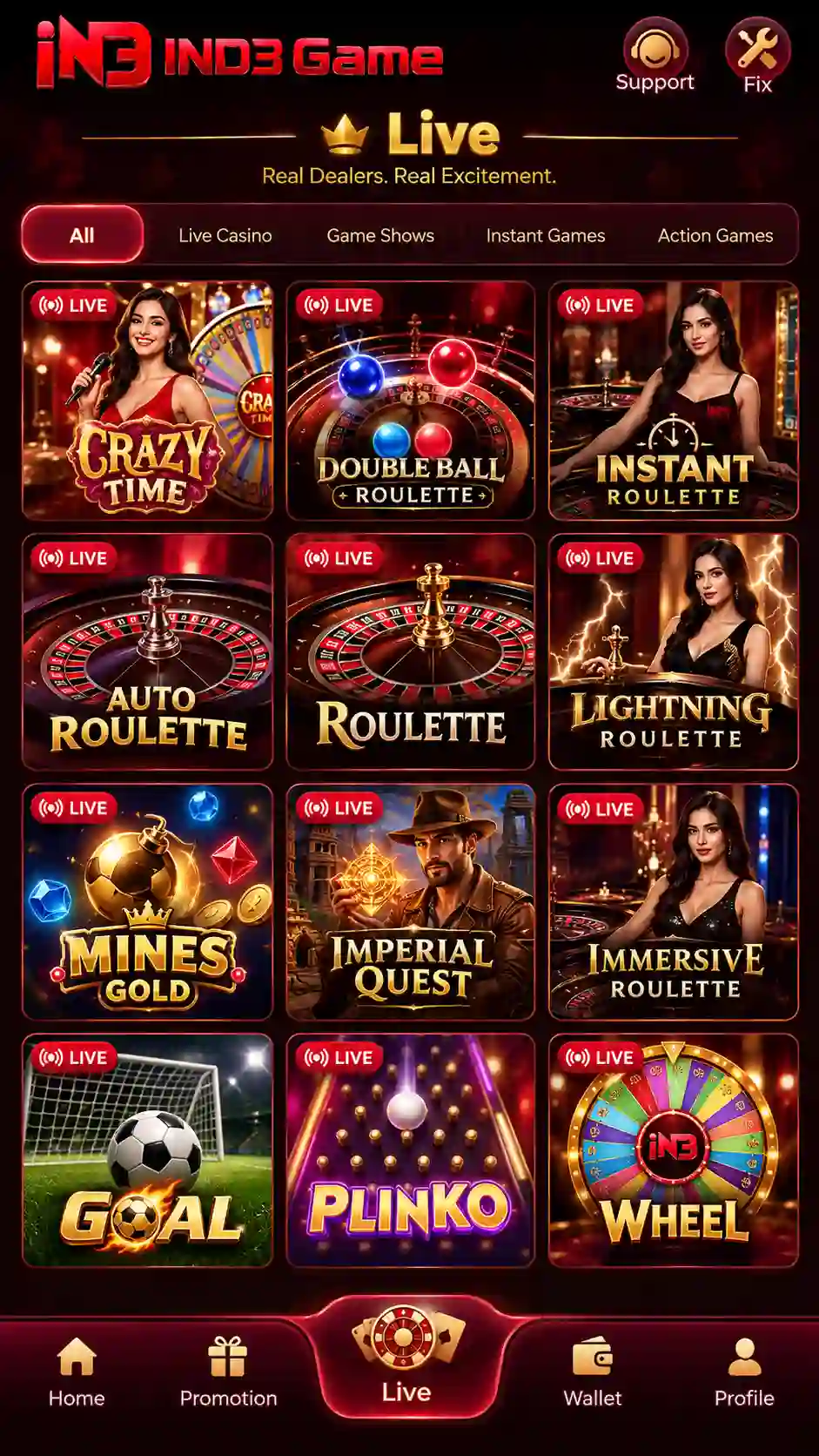 IND3 App mobile game categories